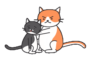 Angry Cats Sticker by Kitty De Leon