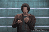 morphin marvel joke keanu reeves middlefinger GIF