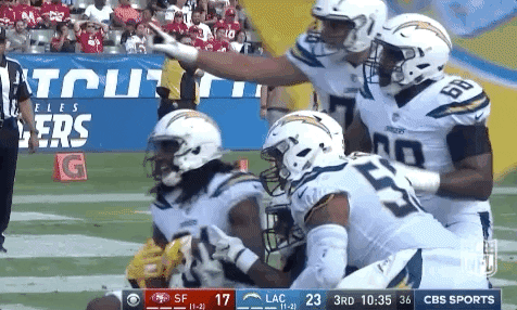 Celebrate Melvin Gordon GIF by Los Angeles Chargers