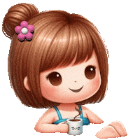 Coffee-Break Girl Sticker