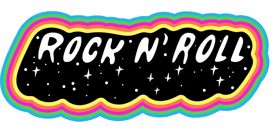 Rock N Roll Sticker by Bananna Bones