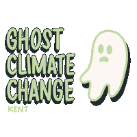 wearkent ghost earth sustainable climate change Sticker