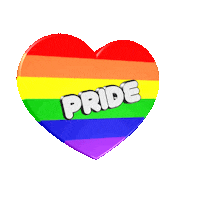 gay pride hearts Sticker