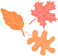 Autumn Leaves Pink Sticker