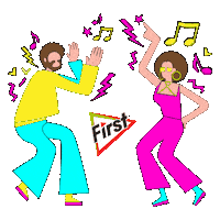 firstsakiz party disco first dans Sticker