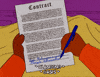 Signing Episode 7 GIF by The Simpsons