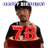 78 Birthday Sticker