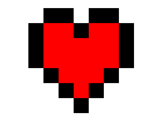 broken heart pixel art STICKER