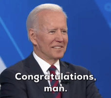 Joe Biden Congrats GIF by GIPHY News