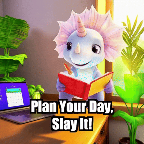 Planner Slay It GIF by Divineasaur