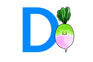 alphabet daikon GIF by Salad for President