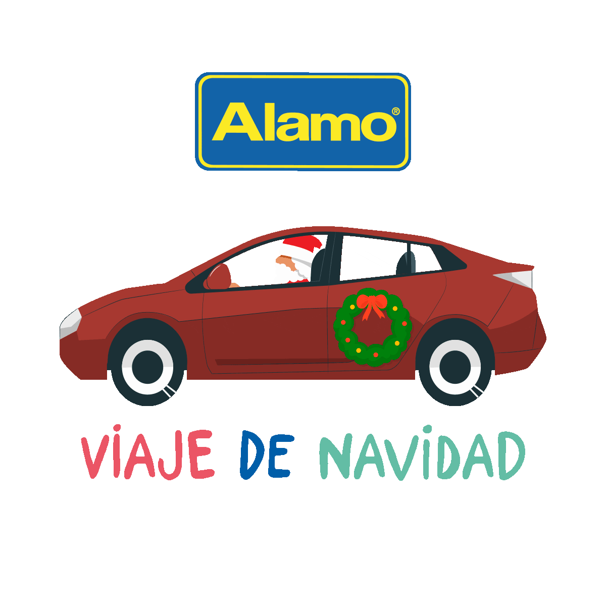 AlamoColombia navidad vacaciones viajes carros Sticker