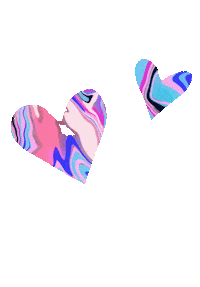 laurenamandagio love pink blue hearts Sticker