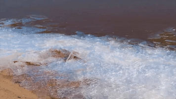 Ice Stacking Creates 'Cool Sounds' Along Shore