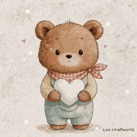 Cute Bear Hearts GIF