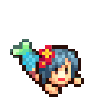 8Bit Mermaid Sticker