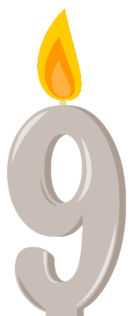 Flickering Nine Years Sticker