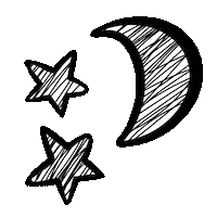 Good Night Sticker by Nadine Chaignat