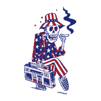 Independence Day Freedom Sticker by Taylor Reeve