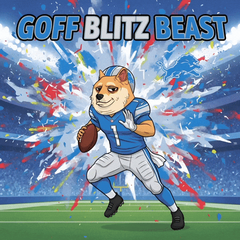 Detroit Lions Running GIF by Doge Pound