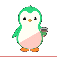 Penguin Checking Sticker by Abster