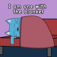 Hiding Away Blue Cat GIF