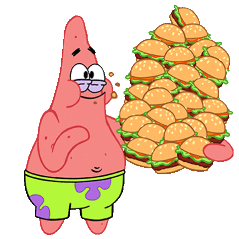 Patrick Star Eating Sticker by SpongeBob SquarePants