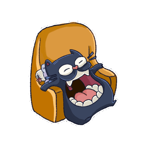 Sleepy Cat Sticker by Dwarf Factory