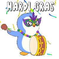 Happy Mardi Gras Sticker by Pudgy Penguins