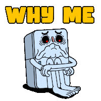Sad Why Me Sticker by Nexio