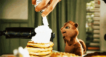 whipped cream breakfast GIF