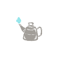 marjohiilivirta-illustrator camping hiking coffeepot pannu Sticker