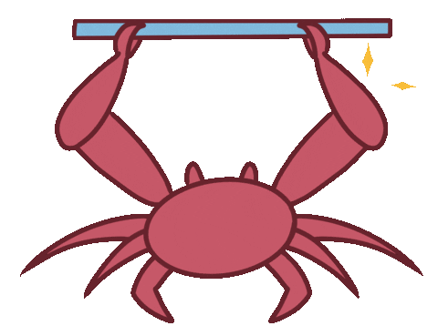 Crab Ejercicio Sticker