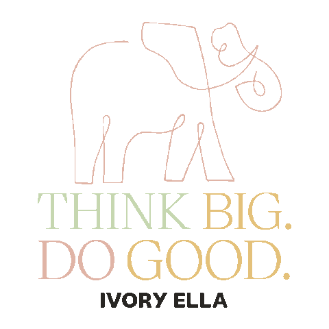 Think Big Elephant Sticker by Ivory Ella