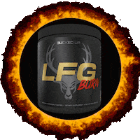 Fitness Burning Sticker by Bucked Up