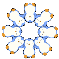 Huddle Up Lets Go Sticker by Pudgy Penguins