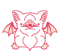 Haleys36 kawaii creepy bat creepy cute Sticker