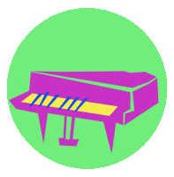 Piano Pi Sticker by hubcollage