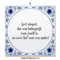 Wijsheid Genieten Sticker by Tegelspreuken.nl