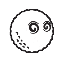 Buckets Golfball Sticker by malbongolf