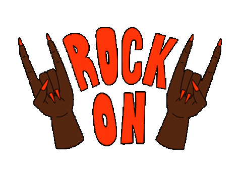 Rock On Hand Sticker by Trap Bob