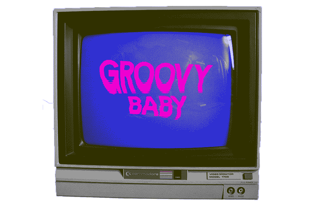 Old Tv Groovy Baby Sticker by Anekdote Studio