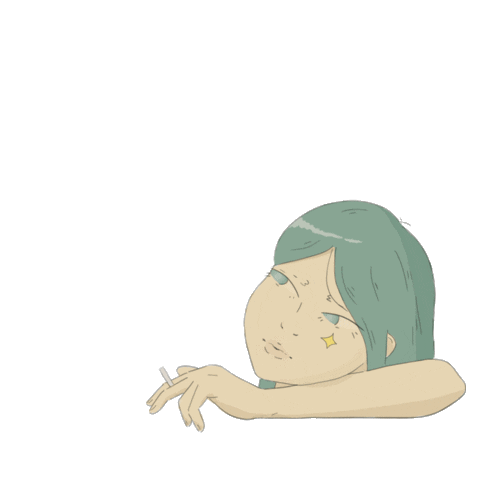 Bored Girl Sticker