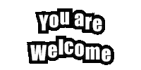 You Are Welcome Sticker by cam/b - the photo brothers
