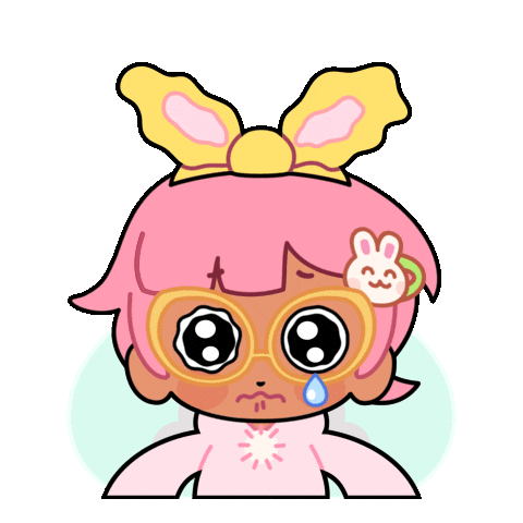 SparklesMagicalMarket giphyupload sad pink animals Sticker