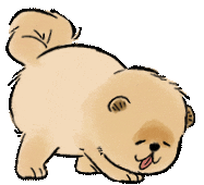 Chow Chow Dog Sticker by Sticky Brain Studios