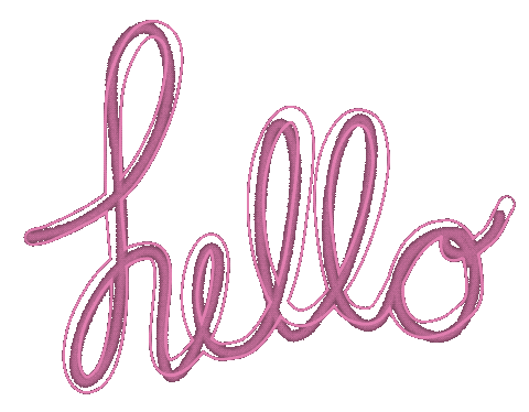 Samiam_doodles animation hello pink words Sticker