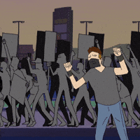 Protesting State Of Emergency GIF by Rare Americans