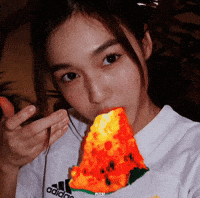 Girl Eating GIF