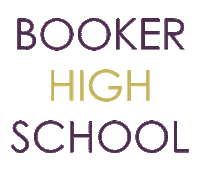 purple and gold Sticker by Booker High School